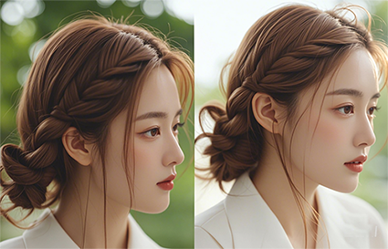 锁骨编发这样扎很好看